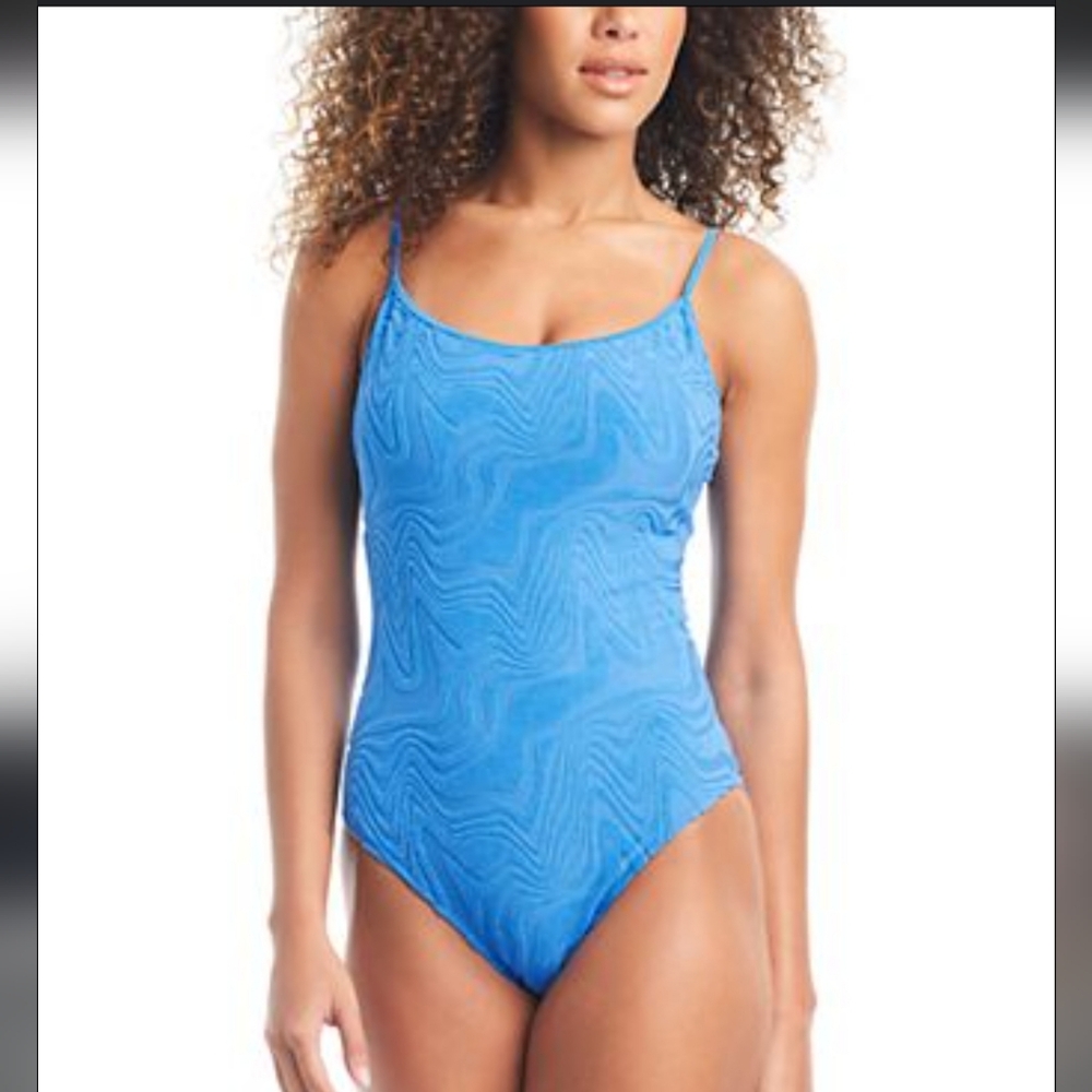 NWT Bar III Colbot Blue Women's One Piece Swimsuit